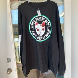 Demon Slayer Corps Black Long Sleeve Shirt
